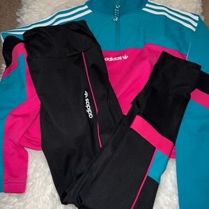 90s inspired women adidas legging set